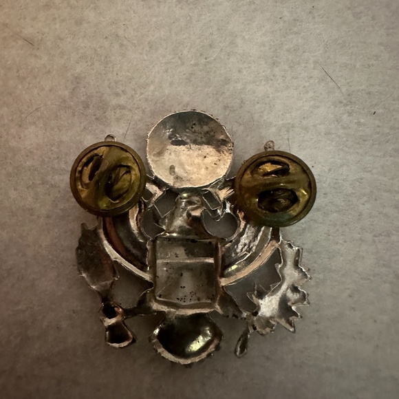 Military Eagle Hat Pin 1.5 x 1.375" Gently worn - Picture 2 of 2